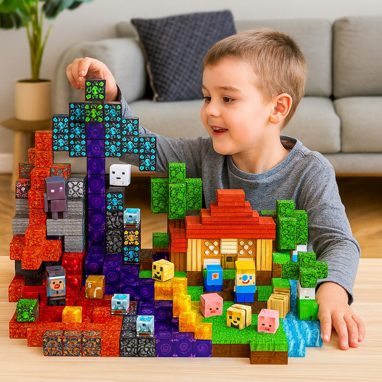 Set di costruzioni magnetiche – 200 pezzi