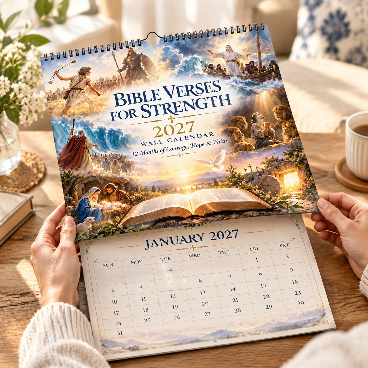 CALENDARIO DA PARETE 2027 – Versetti biblici per ritrovare la forza