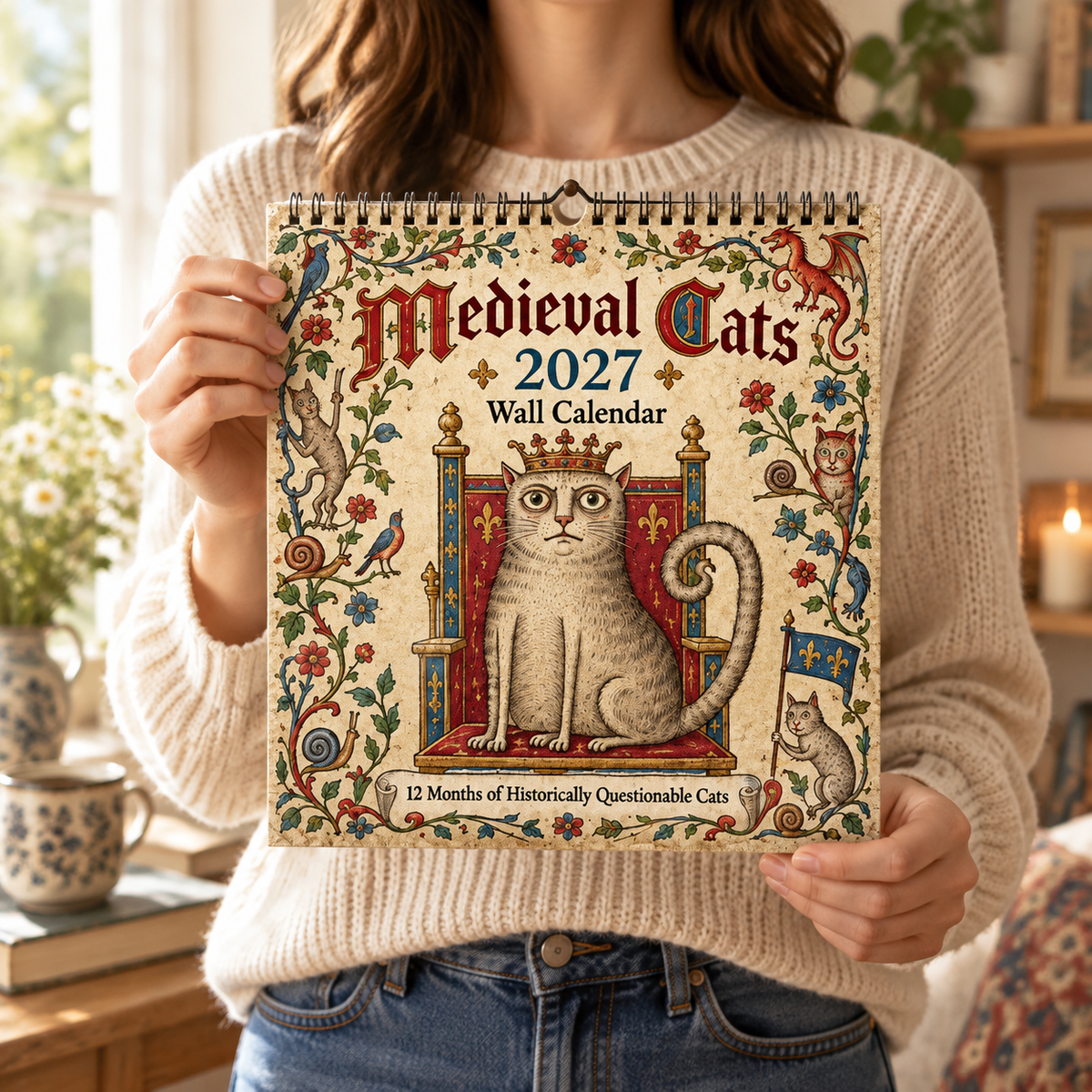 CALENDARIO DA PARETE 2027 – Gatti medievali