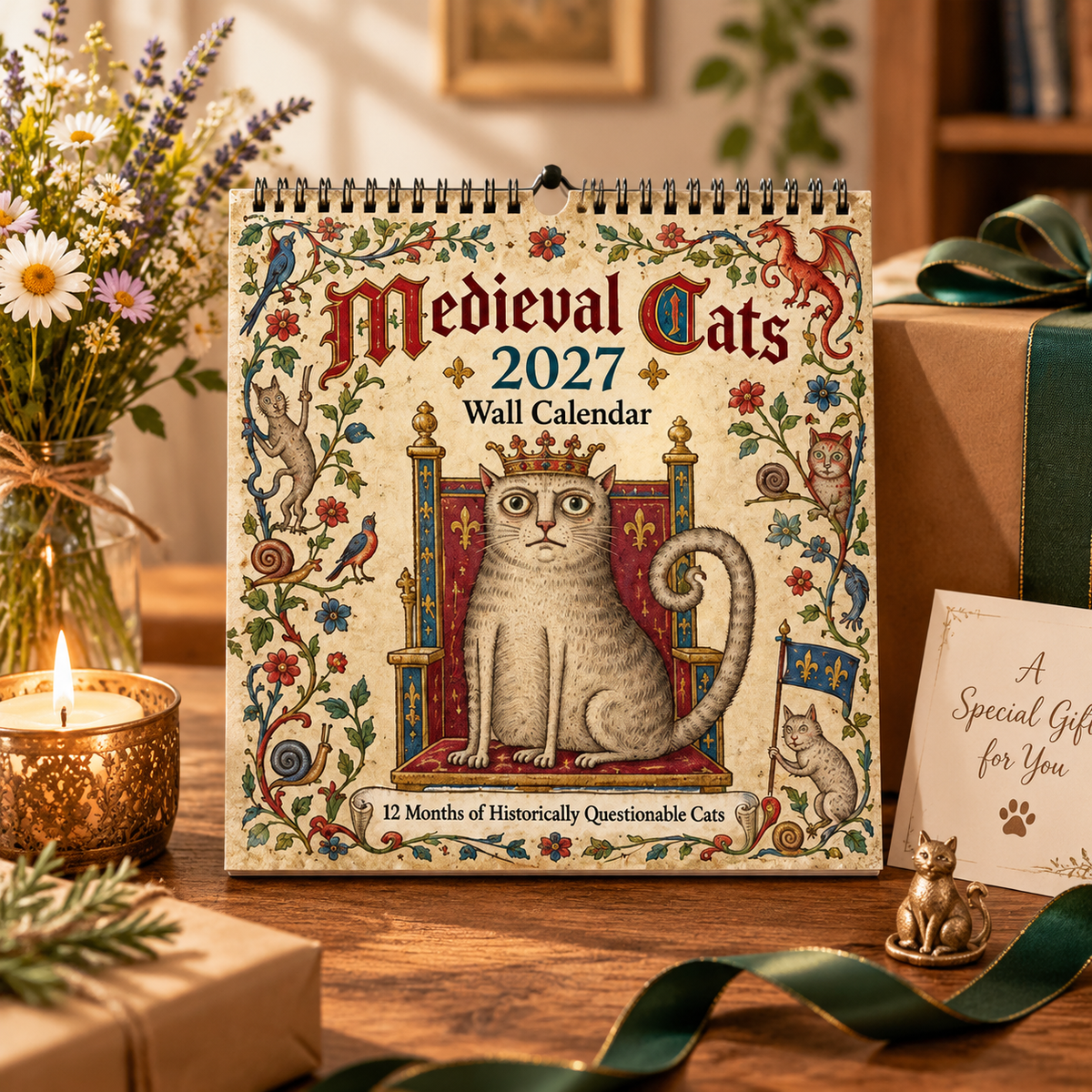 CALENDARIO DA PARETE 2027 – Gatti medievali