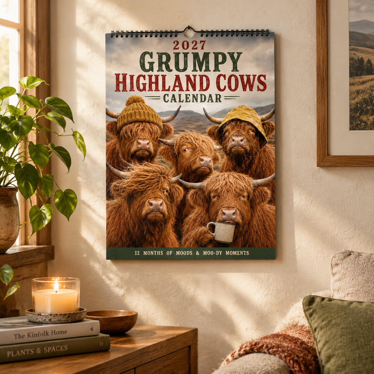 CALENDARIO DA PARETE 2027 – Mucche Highland scontrose